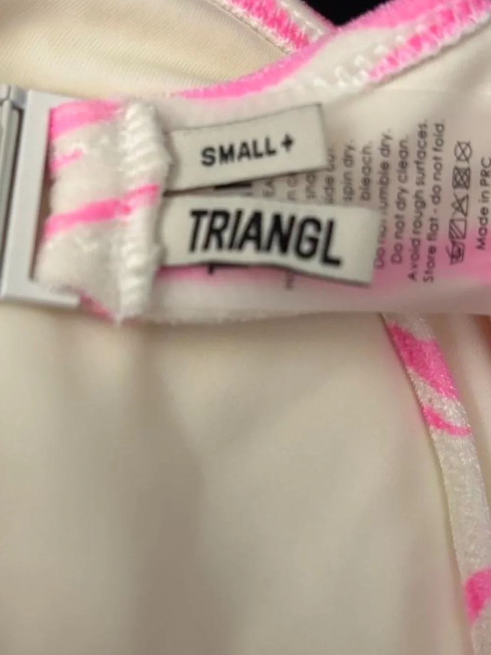 triangl swimwear Pink & White Zebra-Stripe Bikini Set